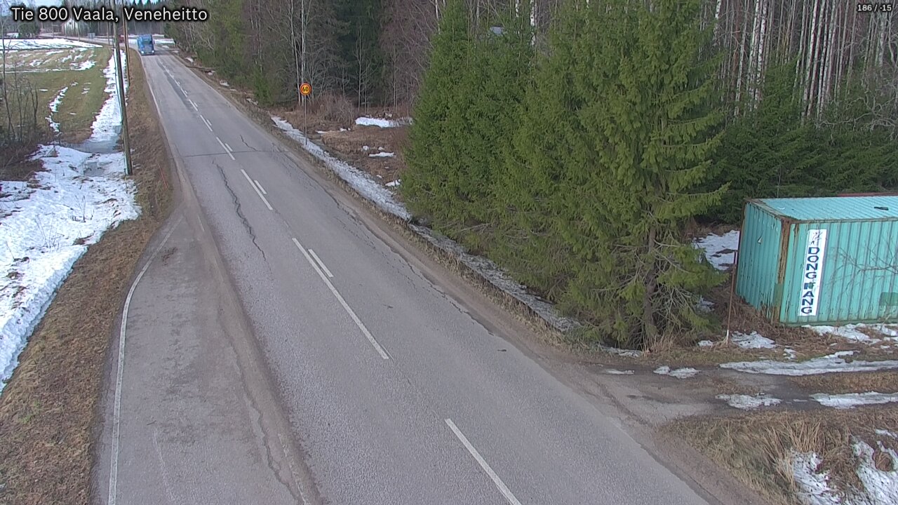 Weather Camera Image Road 800 Vaala, Veneheitto, Vaala, Pohjois-Pohjanmaa