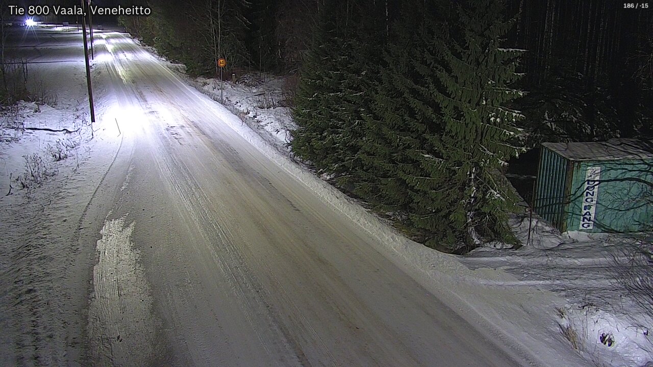 Weather Camera Image Road 800 Vaala, Veneheitto, Vaala, Pohjois-Pohjanmaa