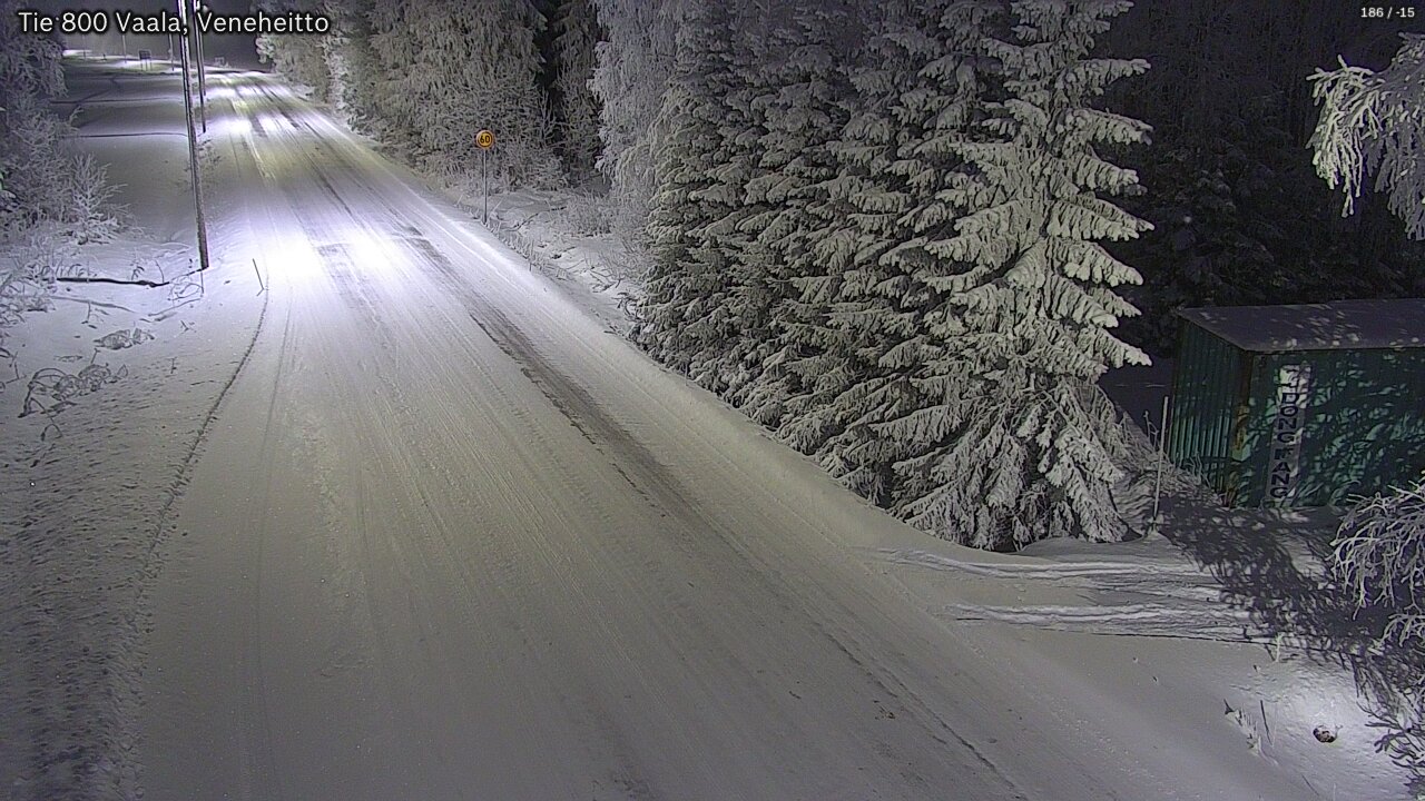 Weather Camera Image Road 800 Vaala, Veneheitto, Vaala, Pohjois-Pohjanmaa