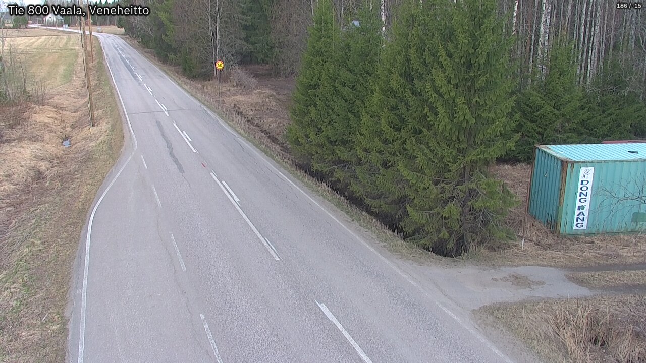 Weather Camera Image Road 800 Vaala, Veneheitto, Vaala, Pohjois-Pohjanmaa