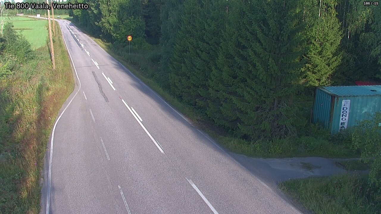 Weather Camera Image Road 800 Vaala, Veneheitto, Vaala, Pohjois-Pohjanmaa
