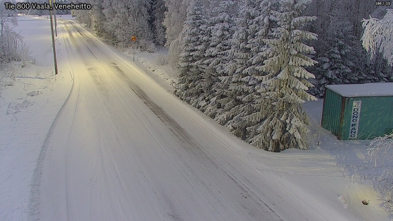 Weather Camera Image Road 800 Vaala, Veneheitto, Vaala, Pohjois-Pohjanmaa