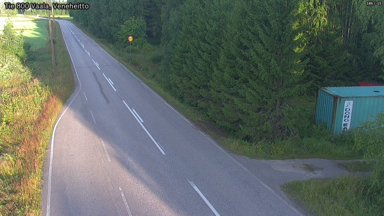 Weather Camera Image Road 800 Vaala, Veneheitto, Vaala, Pohjois-Pohjanmaa