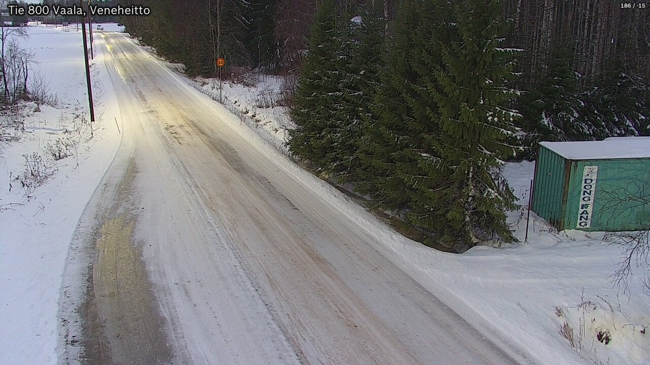 Weather Camera Image Road 800 Vaala, Veneheitto, Vaala, Pohjois-Pohjanmaa