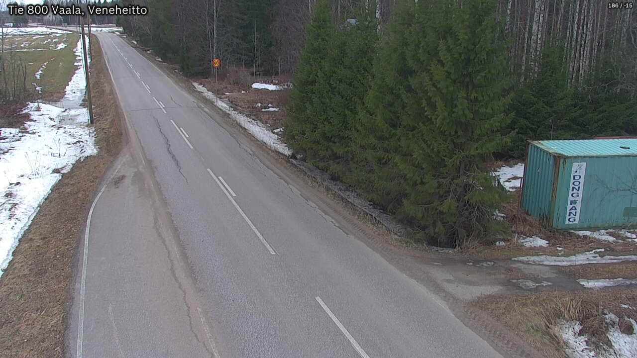 Weather Camera Image Road 800 Vaala, Veneheitto, Vaala, Pohjois-Pohjanmaa