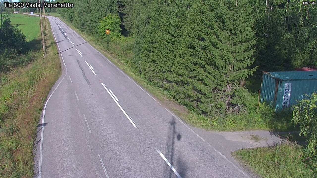 Weather Camera Image Road 800 Vaala, Veneheitto, Vaala, Pohjois-Pohjanmaa