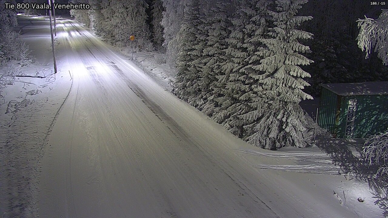 Weather Camera Image Road 800 Vaala, Veneheitto, Vaala, Pohjois-Pohjanmaa