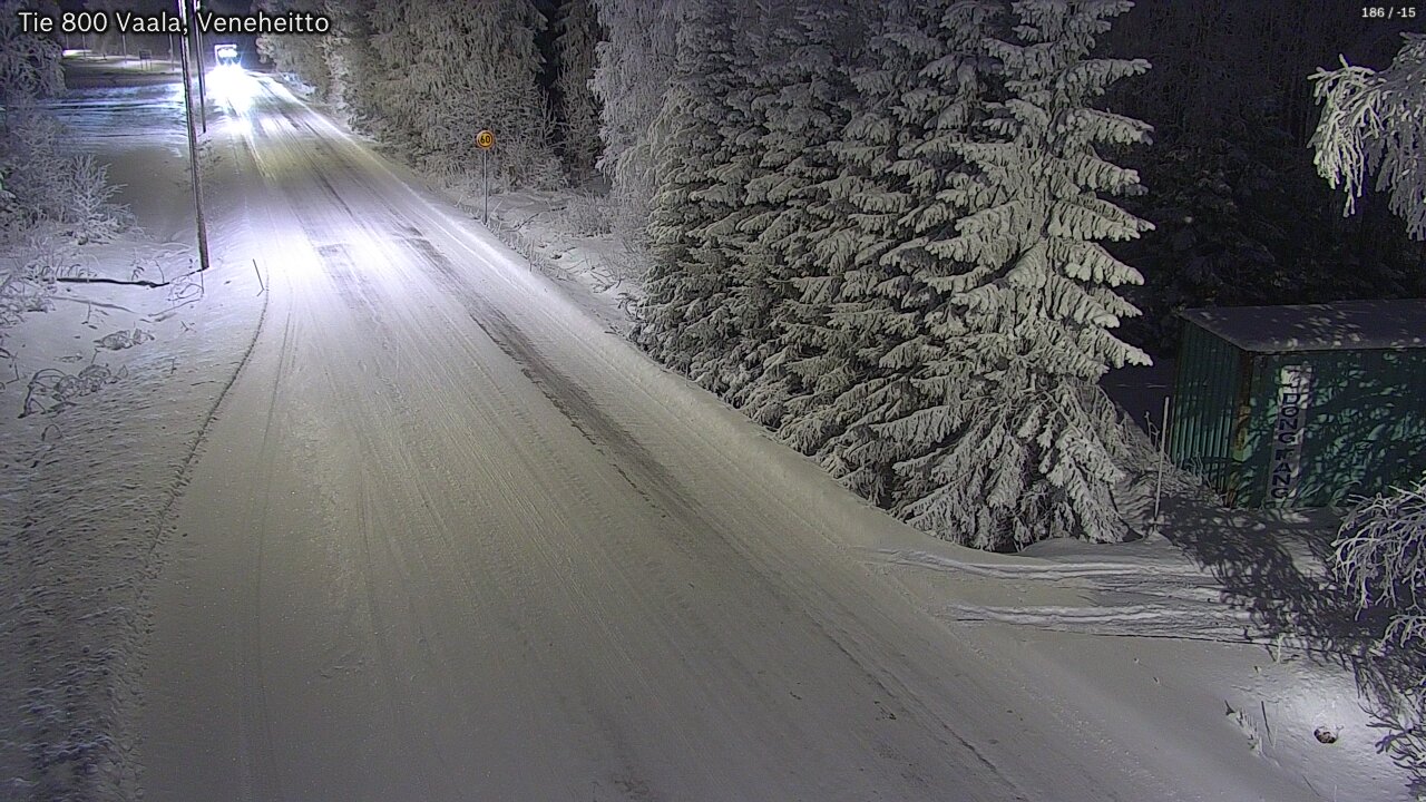 Weather Camera Image Road 800 Vaala, Veneheitto, Vaala, Pohjois-Pohjanmaa
