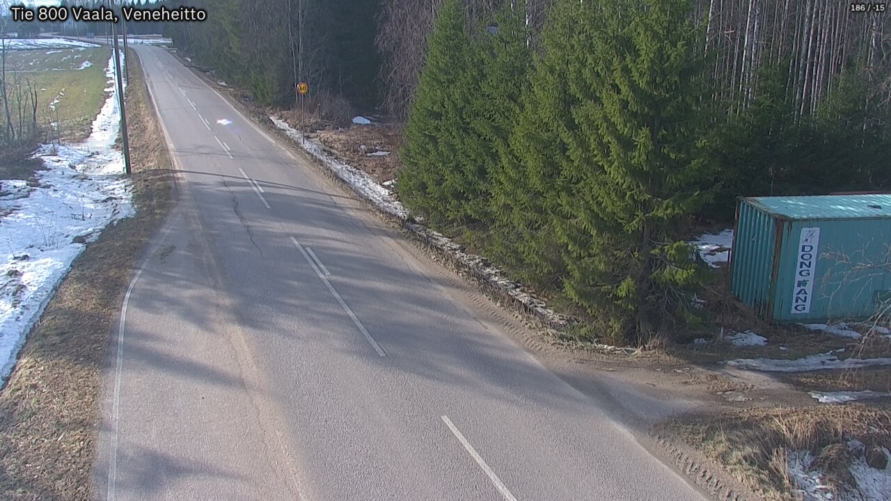 Weather Camera Image Road 800 Vaala, Veneheitto, Vaala, Pohjois-Pohjanmaa