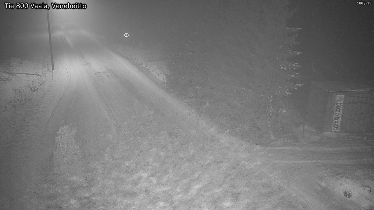 Weather Camera Image Väg 800 Vaala, Veneheitto, Vaala, Pohjois-Pohjanmaa