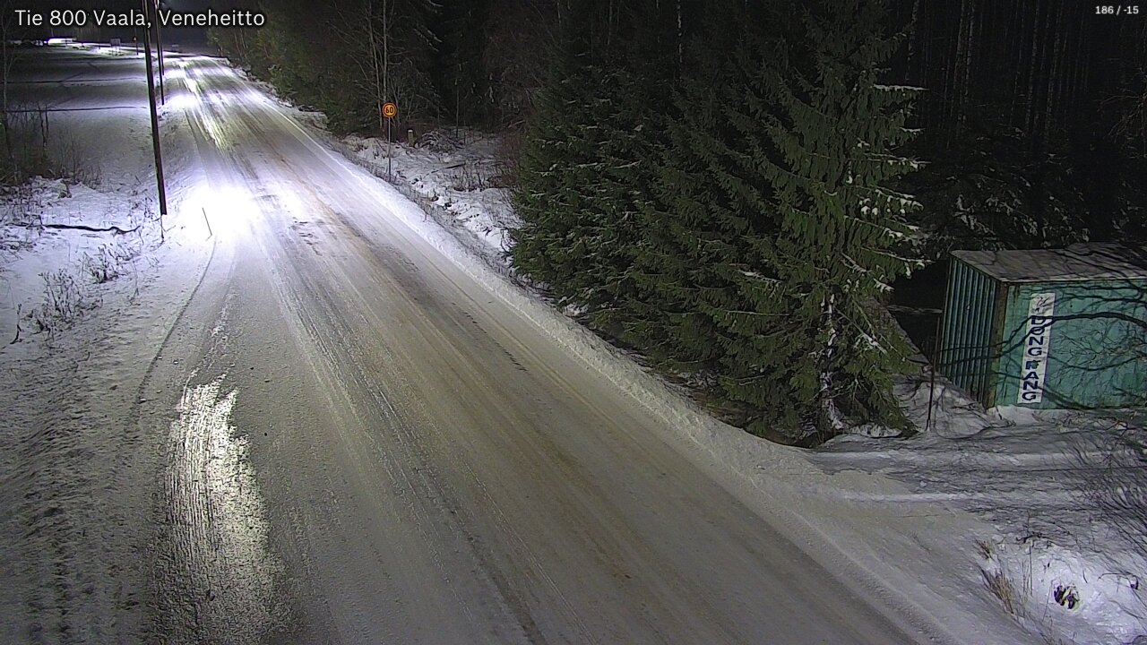 Weather Camera Image Väg 800 Vaala, Veneheitto, Vaala, Pohjois-Pohjanmaa