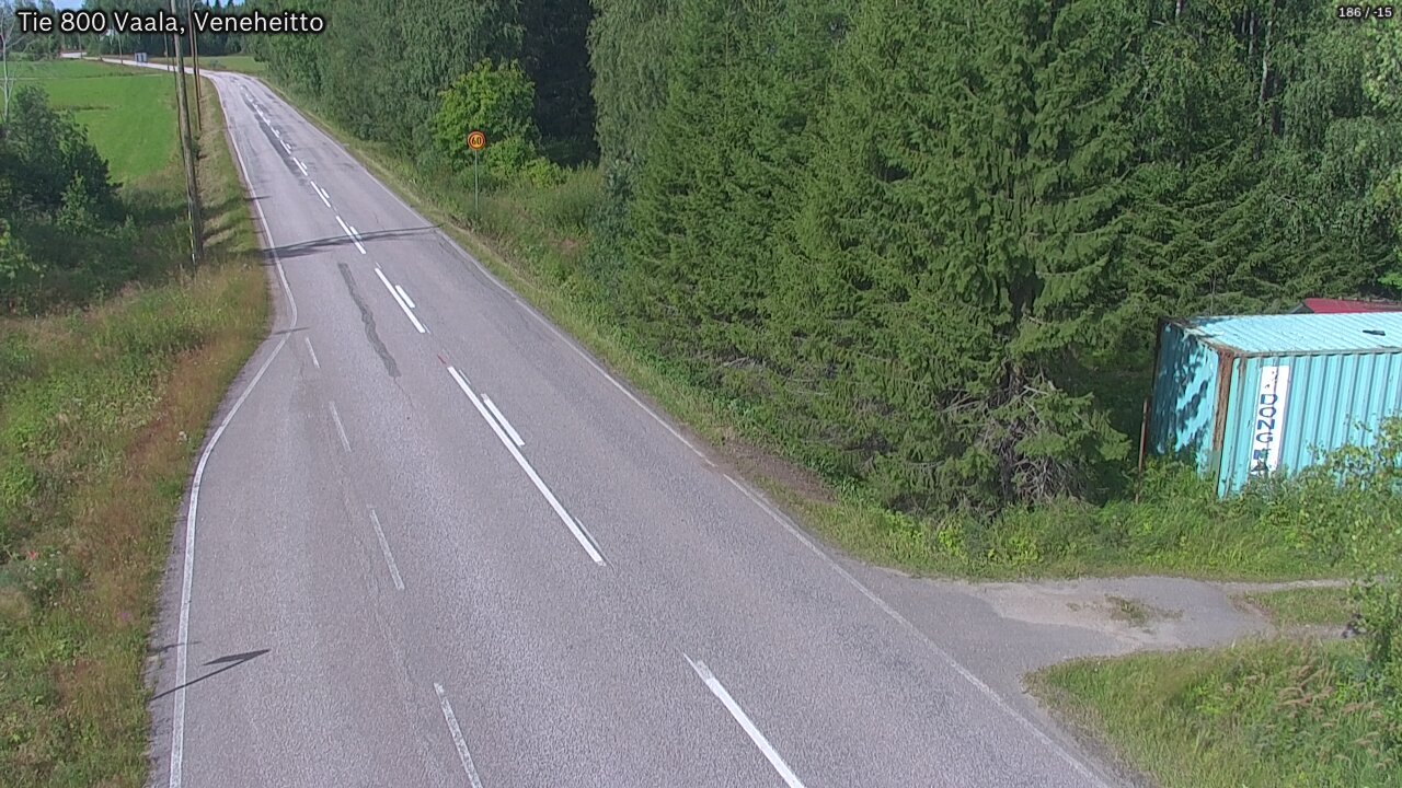 Weather Camera Image Road 800 Vaala, Veneheitto, Vaala, Pohjois-Pohjanmaa