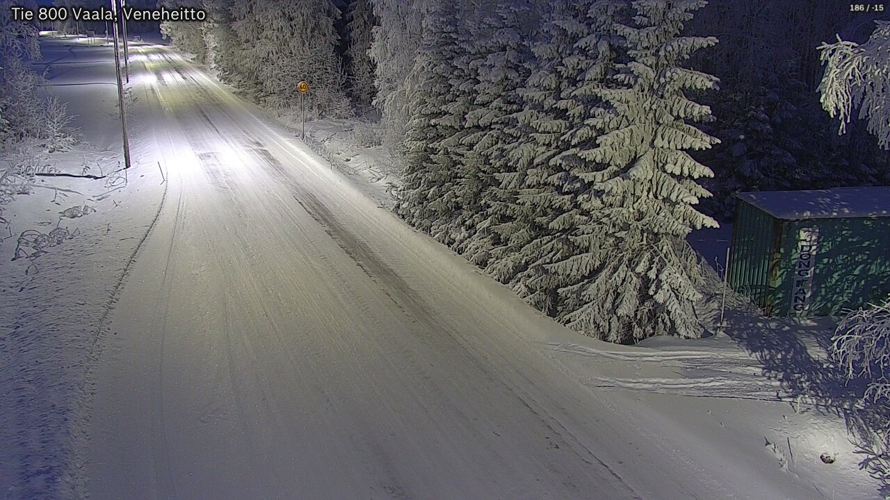 Weather Camera Image Road 800 Vaala, Veneheitto, Vaala, Pohjois-Pohjanmaa