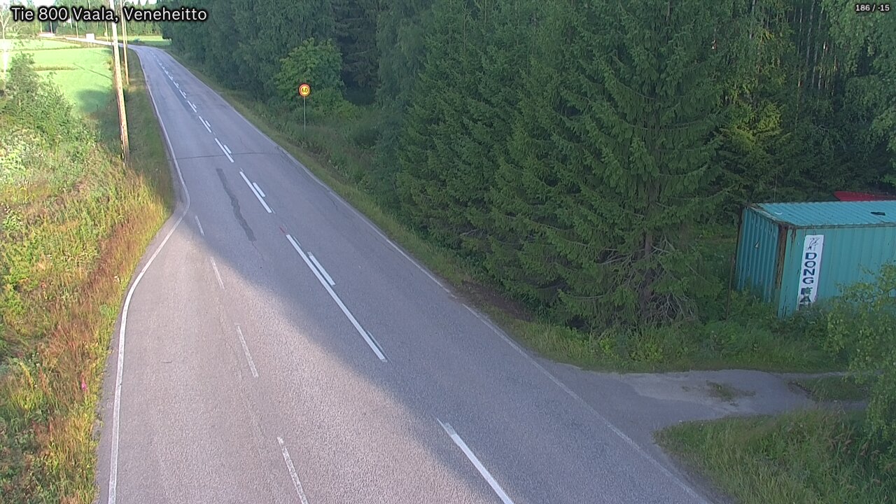 Weather Camera Image Road 800 Vaala, Veneheitto, Vaala, Pohjois-Pohjanmaa