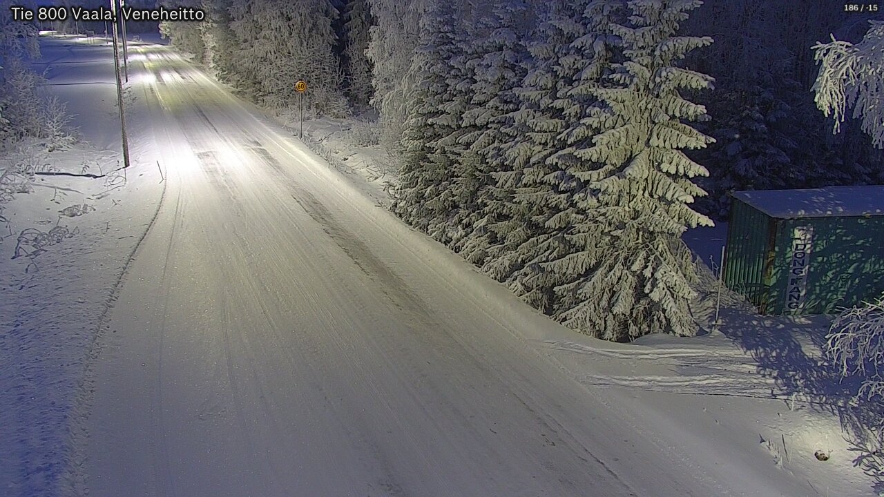 Weather Camera Image Road 800 Vaala, Veneheitto, Vaala, Pohjois-Pohjanmaa