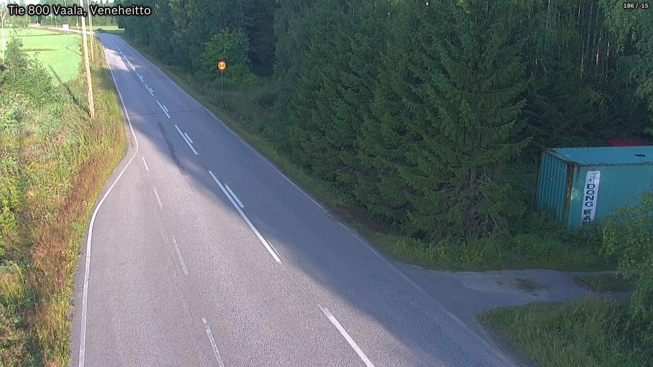 Weather Camera Image Road 800 Vaala, Veneheitto, Vaala, Pohjois-Pohjanmaa