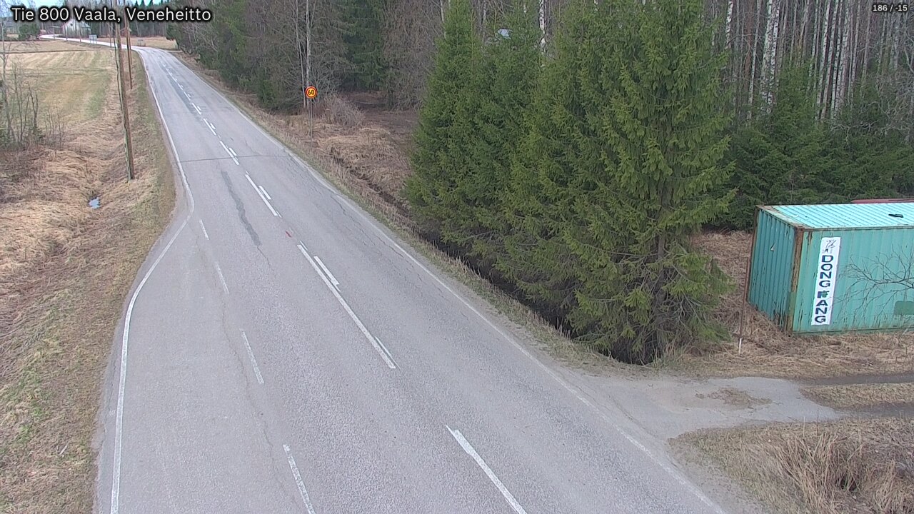 Weather Camera Image Road 800 Vaala, Veneheitto, Vaala, Pohjois-Pohjanmaa