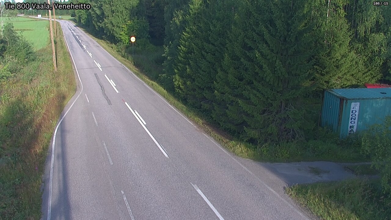Weather Camera Image Road 800 Vaala, Veneheitto, Vaala, Pohjois-Pohjanmaa