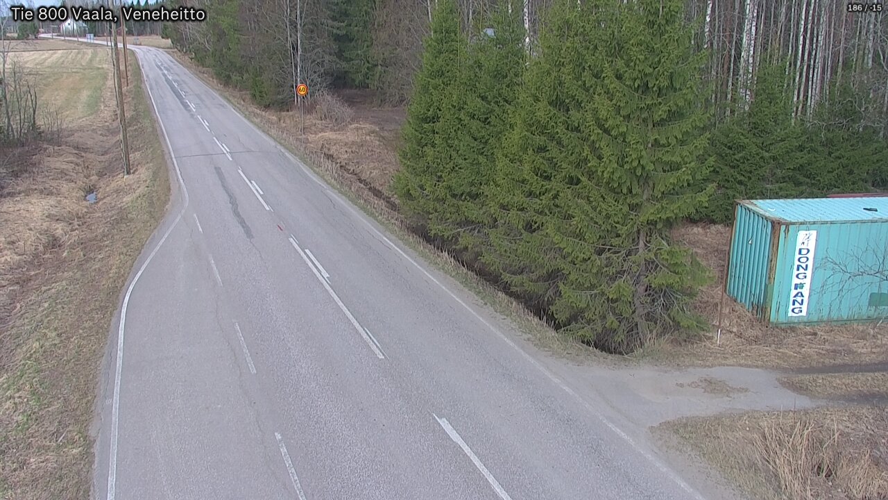 Weather Camera Image Road 800 Vaala, Veneheitto, Vaala, Pohjois-Pohjanmaa
