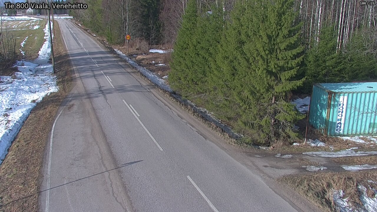 Weather Camera Image Road 800 Vaala, Veneheitto, Vaala, Pohjois-Pohjanmaa