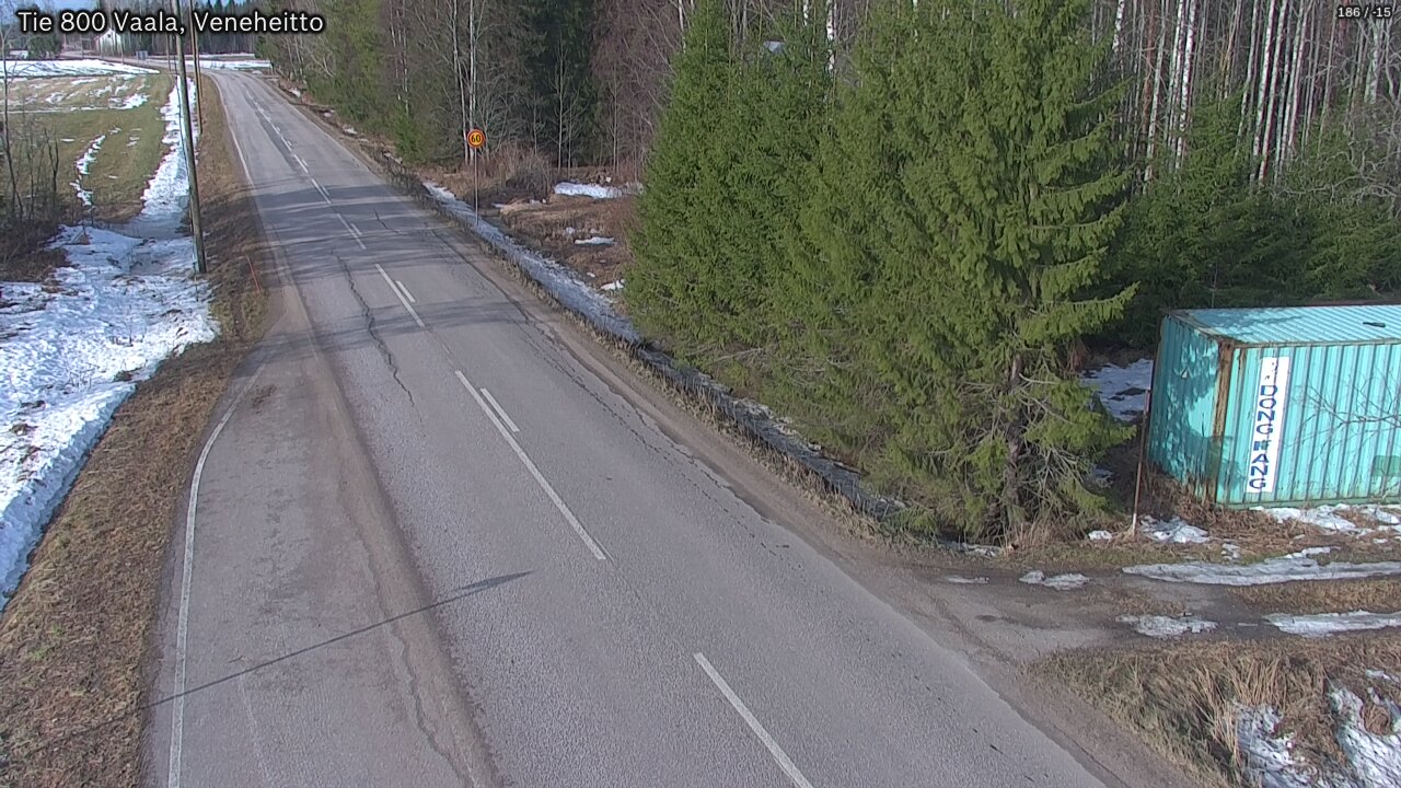 Weather Camera Image Road 800 Vaala, Veneheitto, Vaala, Pohjois-Pohjanmaa