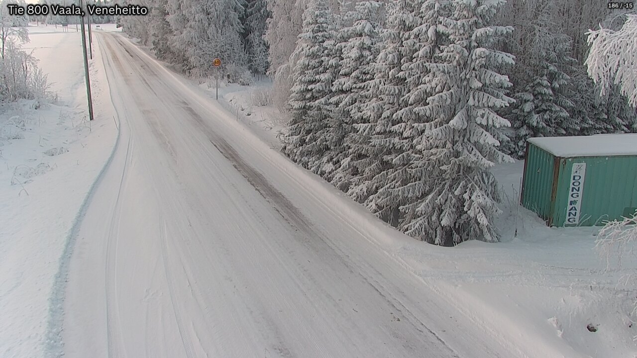 Weather Camera Image Road 800 Vaala, Veneheitto, Vaala, Pohjois-Pohjanmaa