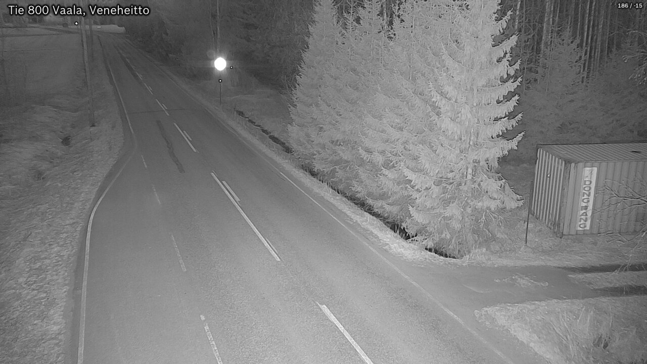 Weather Camera Image Road 800 Vaala, Veneheitto, Vaala, Pohjois-Pohjanmaa