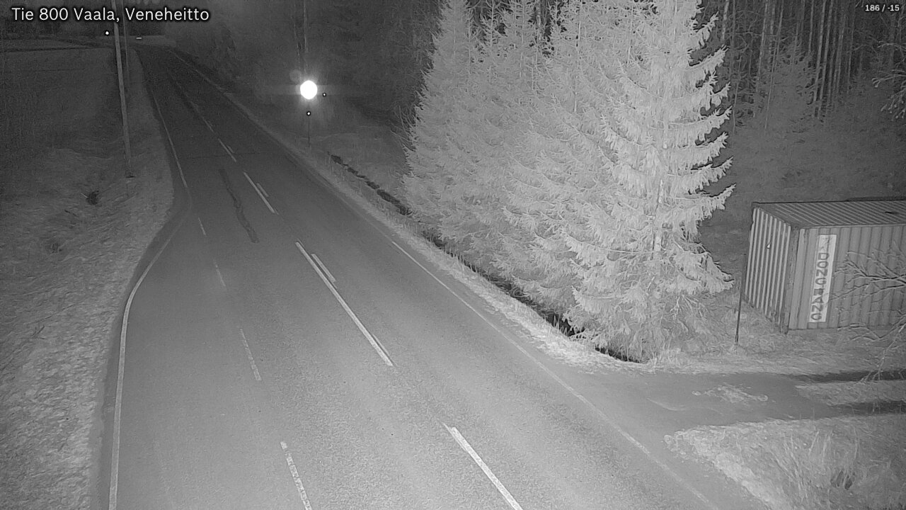 Weather Camera Image Road 800 Vaala, Veneheitto, Vaala, Pohjois-Pohjanmaa