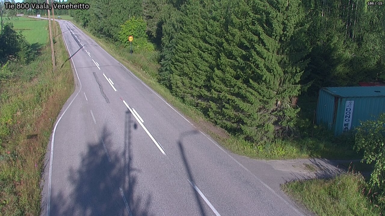 Weather Camera Image Road 800 Vaala, Veneheitto, Vaala, Pohjois-Pohjanmaa