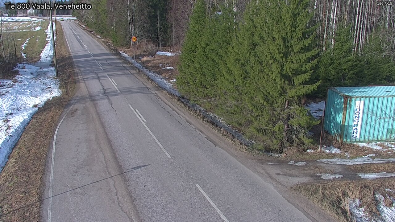 Weather Camera Image Road 800 Vaala, Veneheitto, Vaala, Pohjois-Pohjanmaa