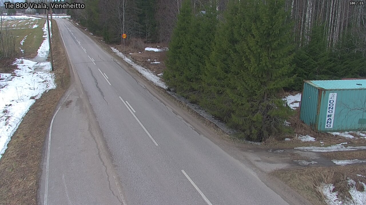 Weather Camera Image Road 800 Vaala, Veneheitto, Vaala, Pohjois-Pohjanmaa