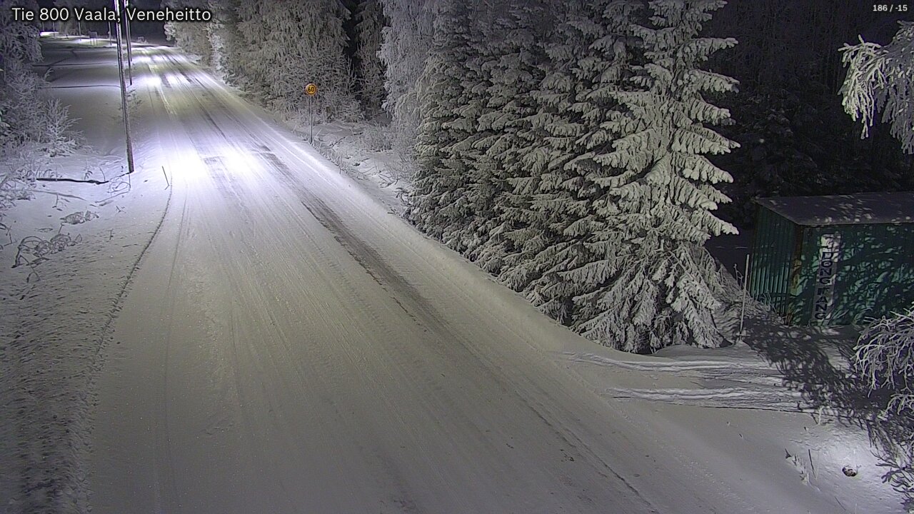 Weather Camera Image Road 800 Vaala, Veneheitto, Vaala, Pohjois-Pohjanmaa
