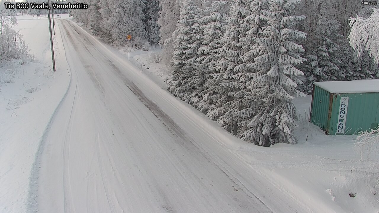 Weather Camera Image Road 800 Vaala, Veneheitto, Vaala, Pohjois-Pohjanmaa