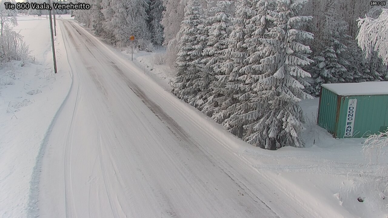 Weather Camera Image Road 800 Vaala, Veneheitto, Vaala, Pohjois-Pohjanmaa