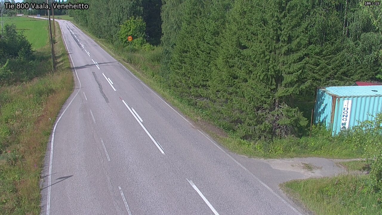 Weather Camera Image Road 800 Vaala, Veneheitto, Vaala, Pohjois-Pohjanmaa