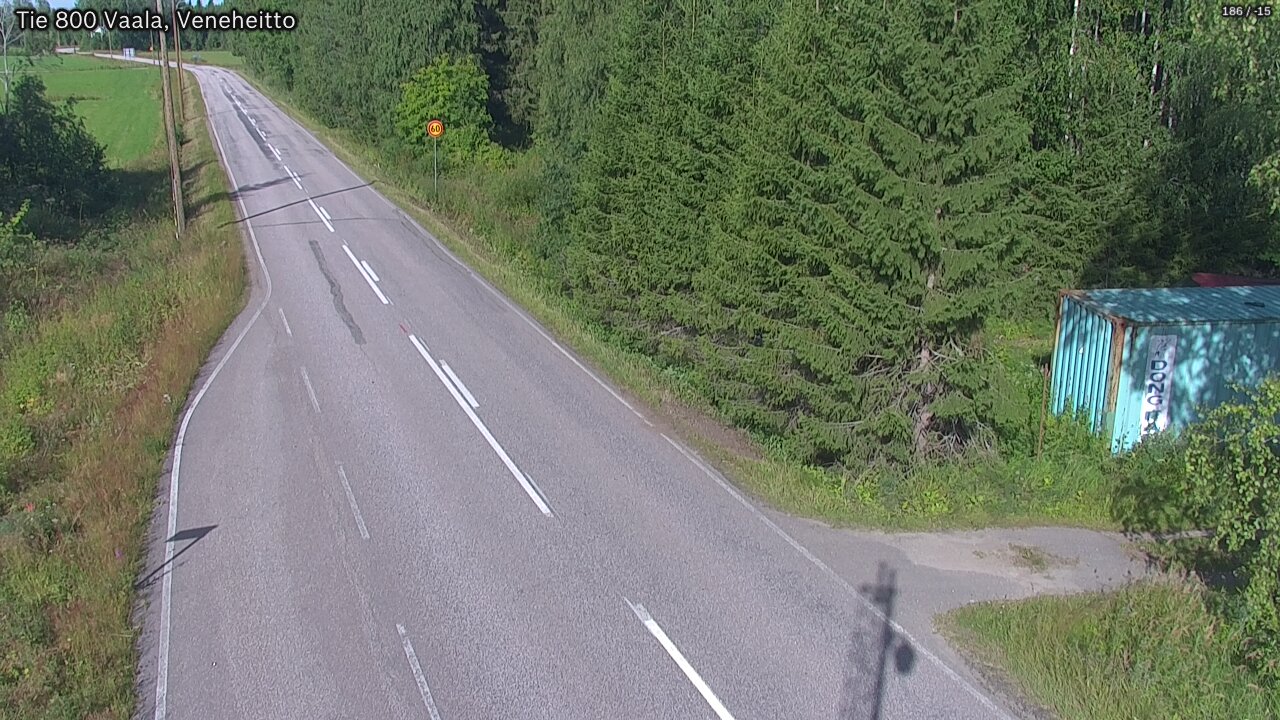 Weather Camera Image Road 800 Vaala, Veneheitto, Vaala, Pohjois-Pohjanmaa