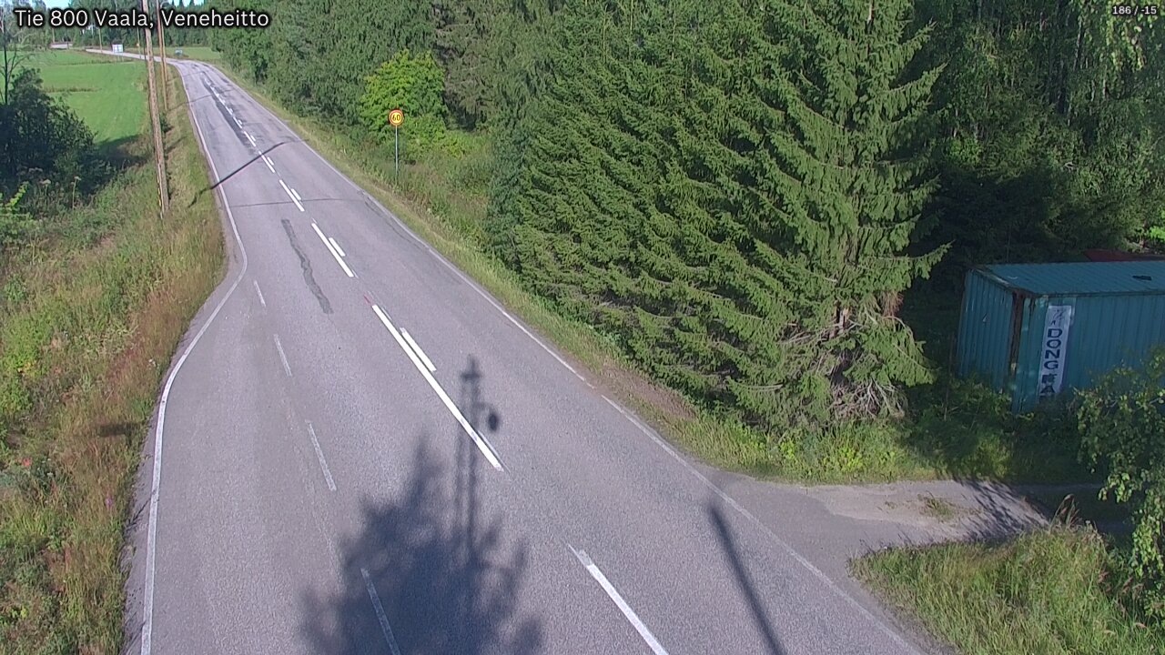 Weather Camera Image Road 800 Vaala, Veneheitto, Vaala, Pohjois-Pohjanmaa