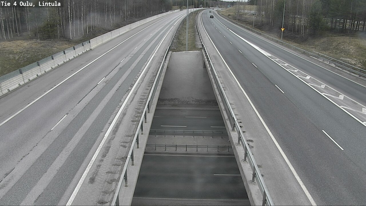 Weather Camera Image Väg 4 Uleåborg, Lintula, Oulu, Pohjois-Pohjanmaa