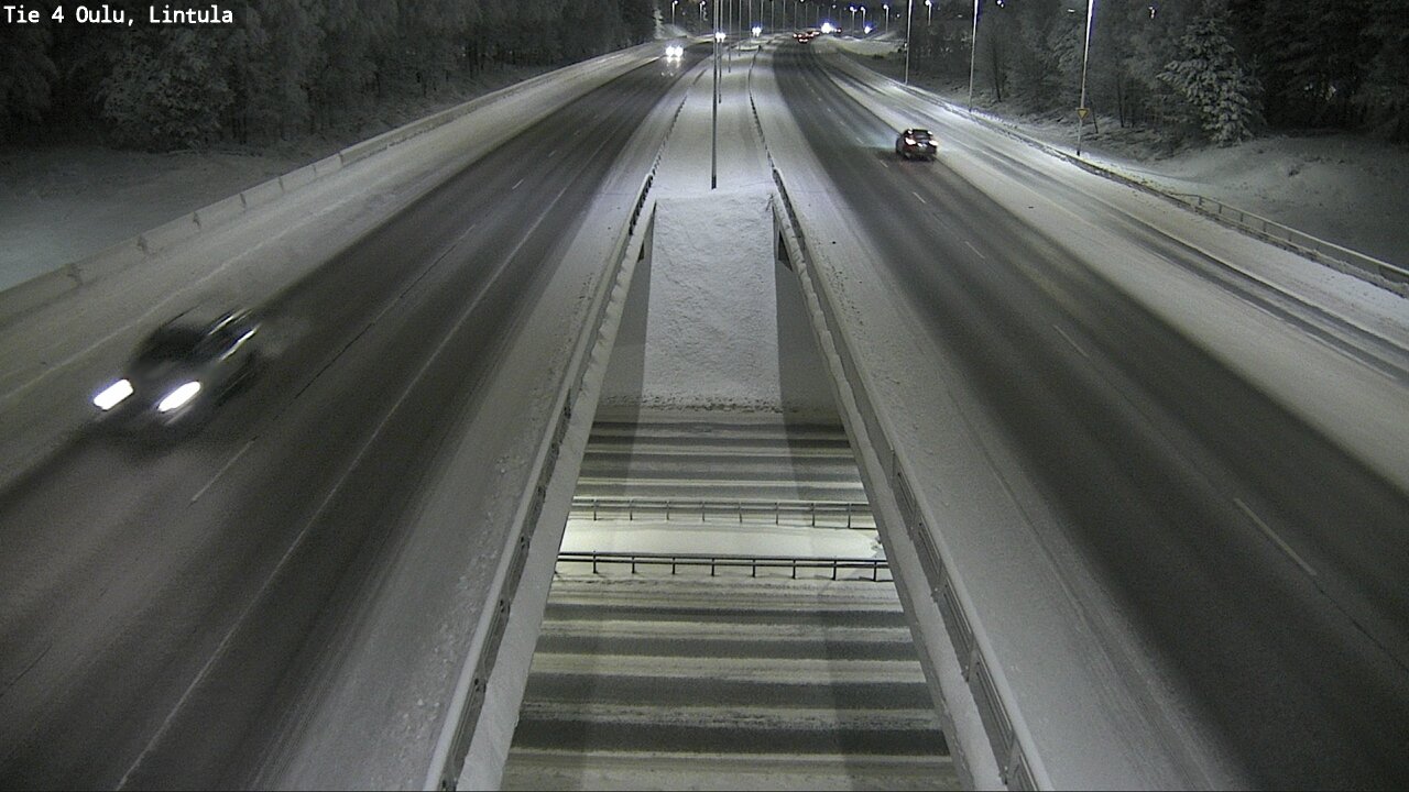 Weather Camera Image Väg 4 Uleåborg, Lintula, Oulu, Pohjois-Pohjanmaa