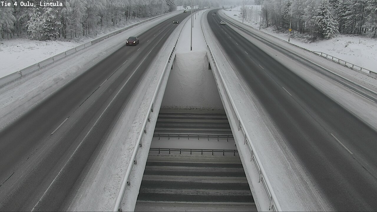Weather Camera Image Väg 4 Uleåborg, Lintula, Oulu, Pohjois-Pohjanmaa