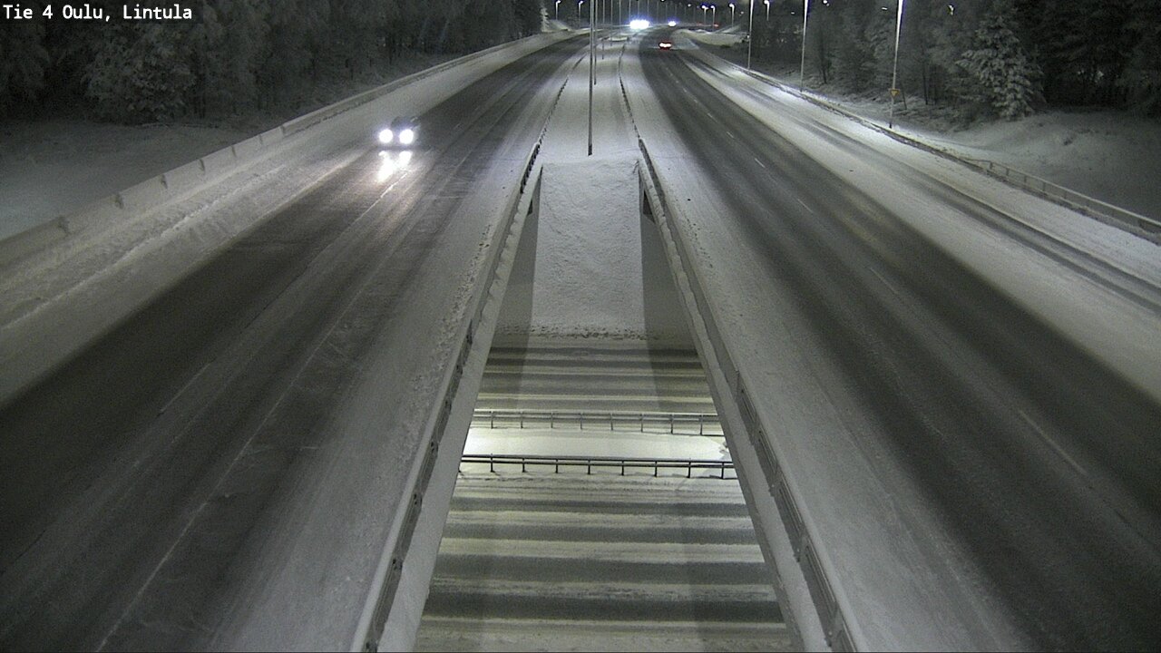 Weather Camera Image Väg 4 Uleåborg, Lintula, Oulu, Pohjois-Pohjanmaa