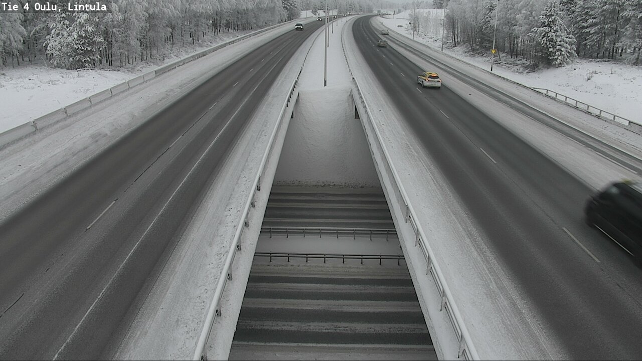 Weather Camera Image Väg 4 Uleåborg, Lintula, Oulu, Pohjois-Pohjanmaa
