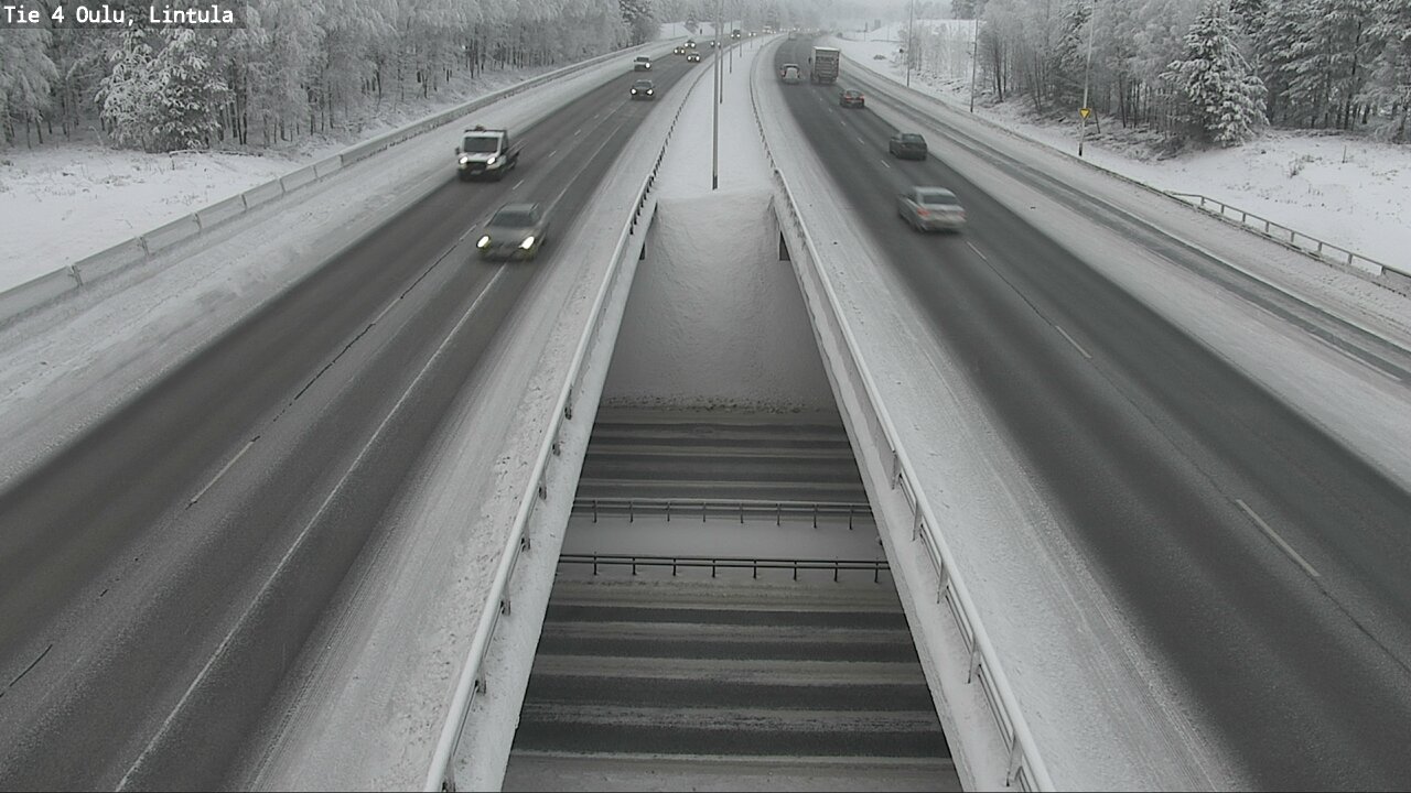 Weather Camera Image Väg 4 Uleåborg, Lintula, Oulu, Pohjois-Pohjanmaa