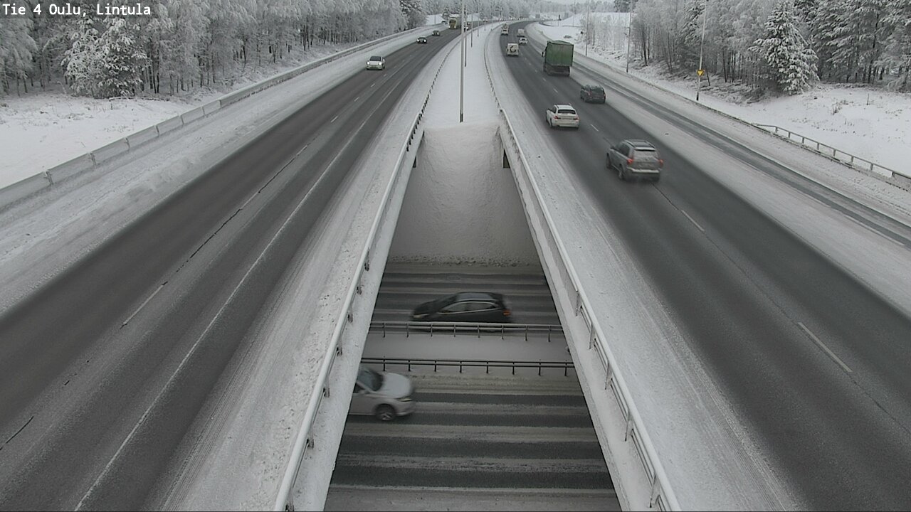 Weather Camera Image Väg 4 Uleåborg, Lintula, Oulu, Pohjois-Pohjanmaa