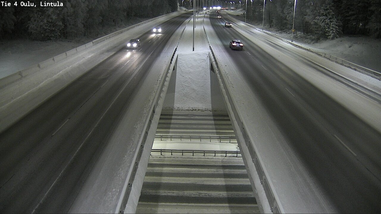 Weather Camera Image Väg 4 Uleåborg, Lintula, Oulu, Pohjois-Pohjanmaa