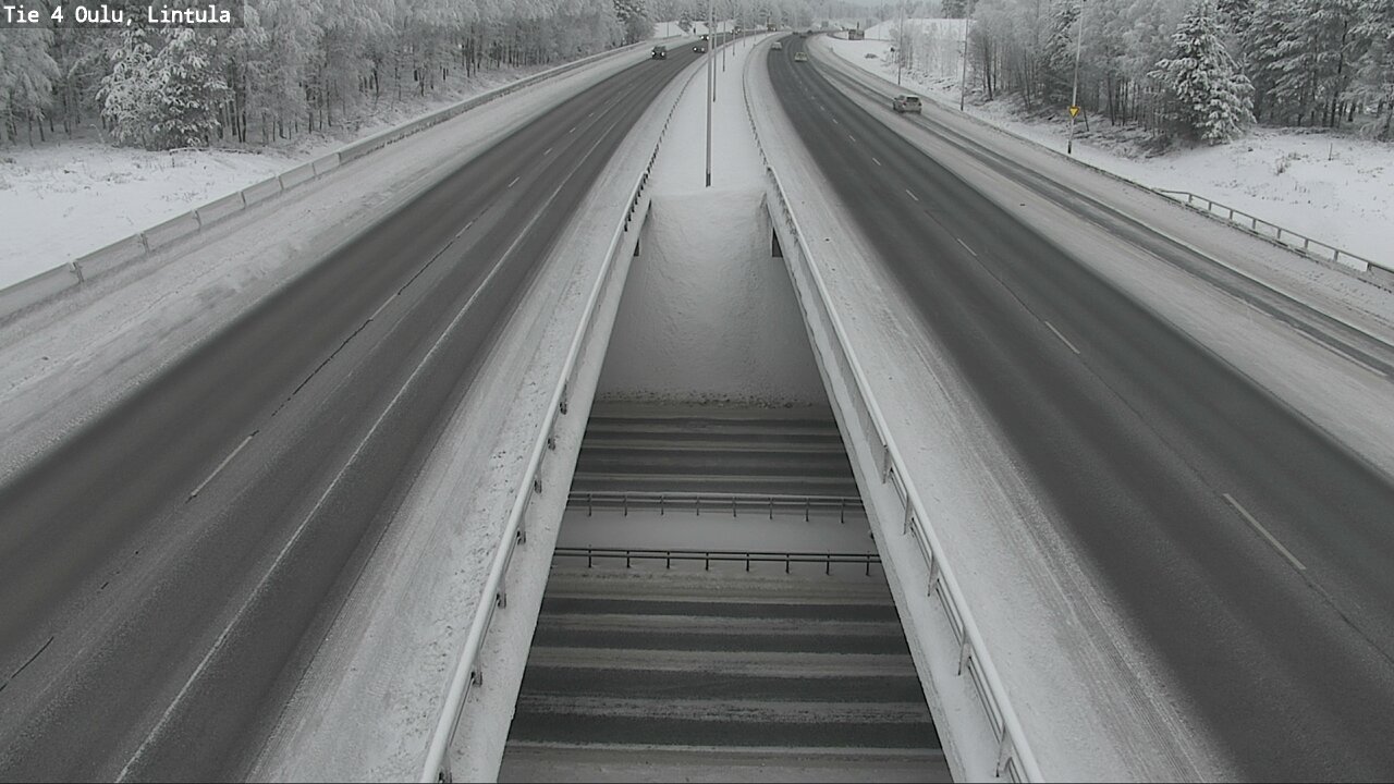 Weather Camera Image Väg 4 Uleåborg, Lintula, Oulu, Pohjois-Pohjanmaa