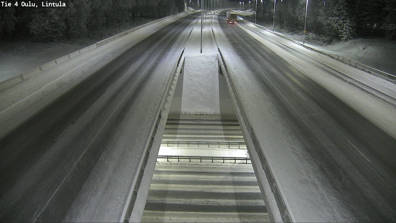 Weather Camera Image Väg 4 Uleåborg, Lintula, Oulu, Pohjois-Pohjanmaa