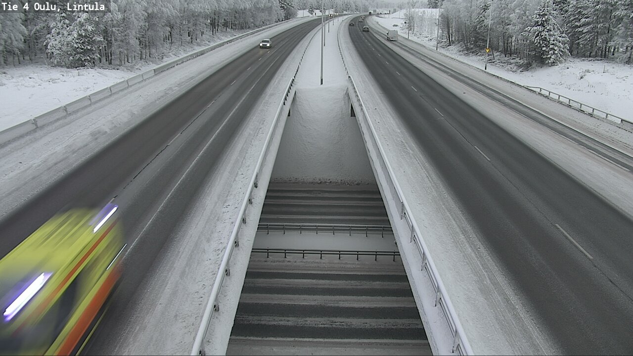 Weather Camera Image Väg 4 Uleåborg, Lintula, Oulu, Pohjois-Pohjanmaa