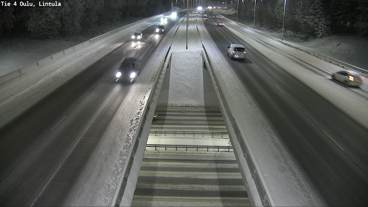 Weather Camera Image Väg 4 Uleåborg, Lintula, Oulu, Pohjois-Pohjanmaa