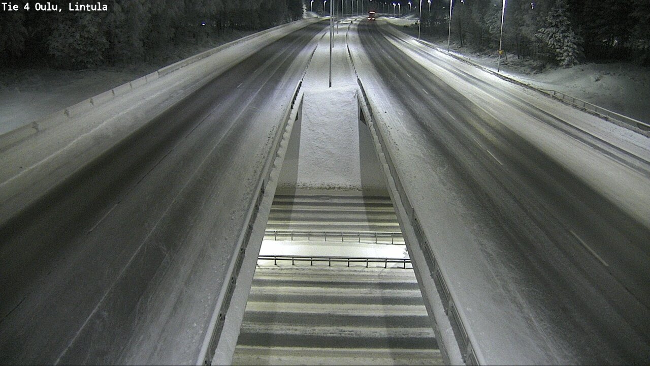 Weather Camera Image Väg 4 Uleåborg, Lintula, Oulu, Pohjois-Pohjanmaa